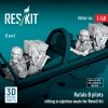 RESKIT RSF48-0164 Rafale B pilots sitting in ejection seats for Revell kit (2 pcs) (3D Printed) (1/48)